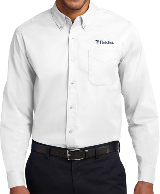 Fletcher Tech Twill Button Down Long Sleeve Simplified Logo - ONLINE ONLY