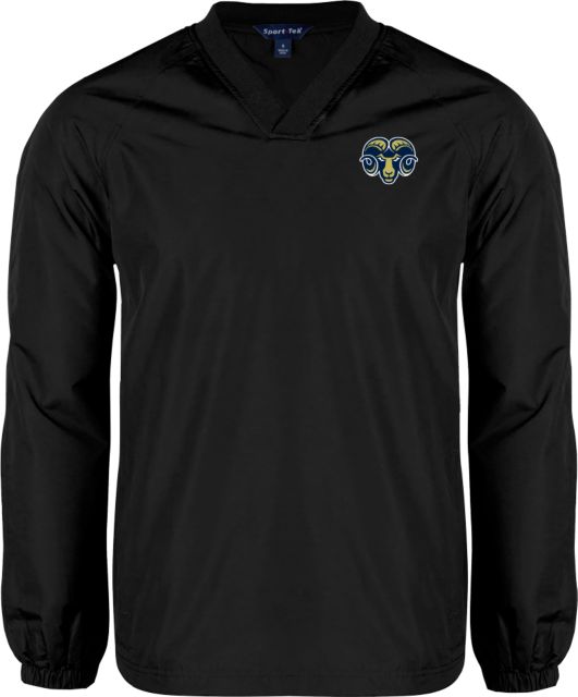 Shepherd V Neck Raglan Windshirt Black Ram Head - ONLINE ONLY