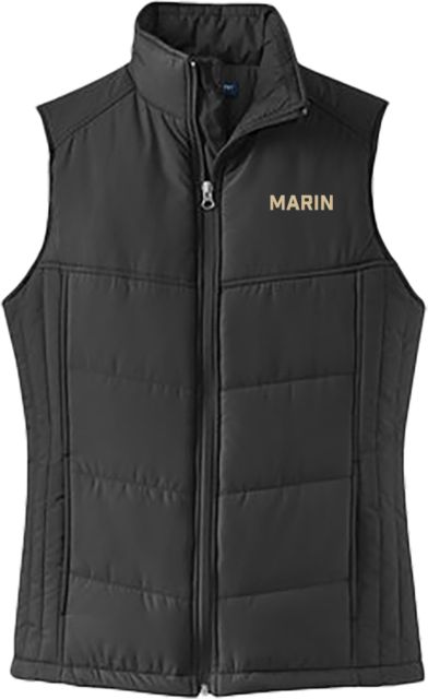 College of Marin Womens Puffer Vest College of Marin - Marin Wordmark - ONLINE ONLY