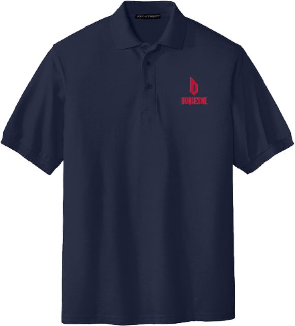 Duquesne Extended Silk Touch Polo Duquesne - Primary Athletic Logo - ONLINE ONLY
