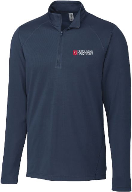 Duquesne C&B Dark Clique Ice Pique Half Zip Duquesne University Logomark - ONLINE ONLY
