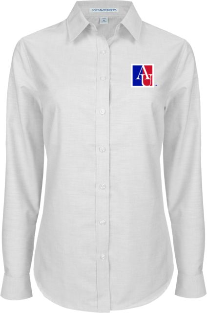 American Womens Oxford Shirt American University Institutional AU Square - ONLINE ONLY