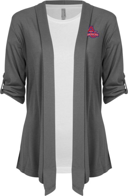 American University Ladies Drape Front Cardigan  - ONLINE ONLY