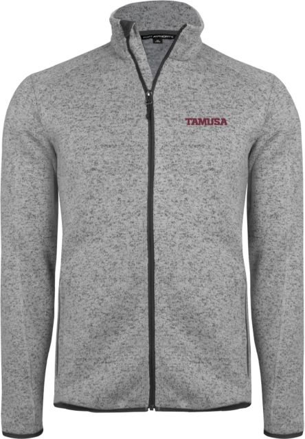 Texas A&M San Antonio Heather Sweater Fleece Jacket TAMUSA Wordmark - ONLINE ONLY