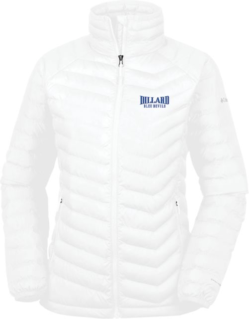Dillard Columbia Womens Powder Lite Jacket Dillard Bleu Devils Wordmark - ONLINE ONLY