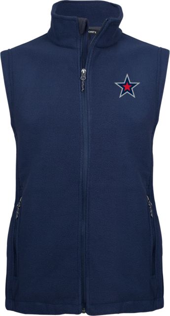 Robert Morris Fleece Full Zip Vest RMU Star Mark