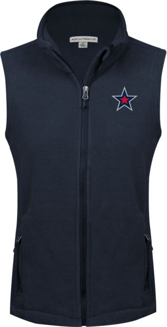 Robert Morris Womens Fleece Full Zip Vest RMU Star Mark