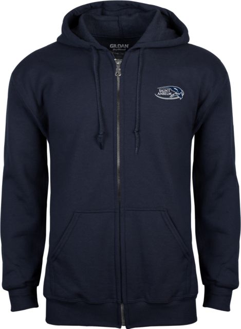 Saint Anselm Fleece Full Zip Hoodie Athletic Mark Hawk Head - ONLINE ONLY