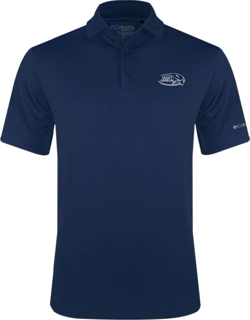 Saint Anselm Columbia Omni Wick Drive Polo Athletic Mark Hawk Head - ONLINE ONLY