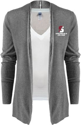 Springfield College Ladies Open Front Cardigan Official Logo - ONLINE ONLY: College