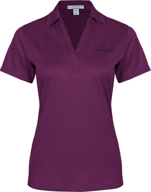 Agnes Scott Ladies Performance Fine Jacquard Polo Primary Mark - ONLINE ONLY