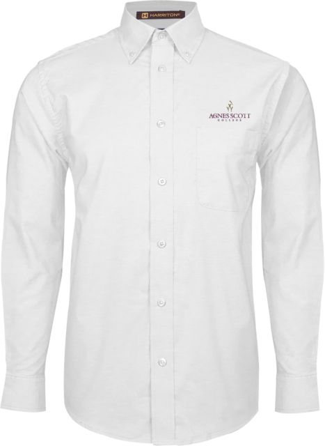 Agnes Scott Mens Oxford Long Sleeve Shirt Primary Mark - ONLINE ONLY