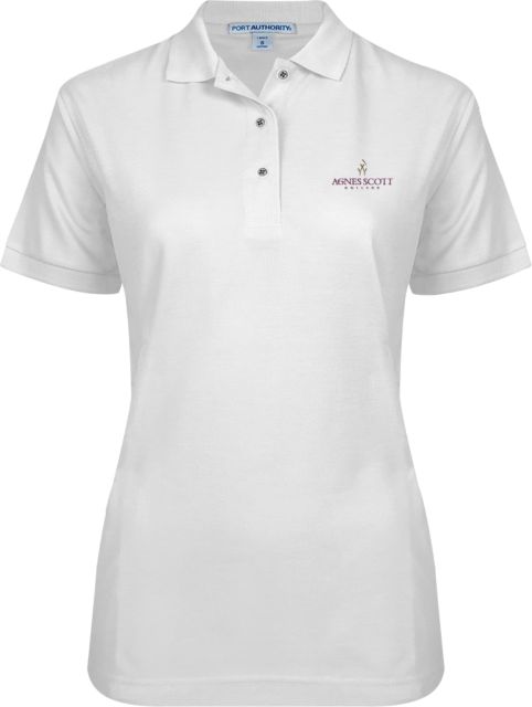 Agnes Scott Ladies Easycare Pique Polo Primary Mark - ONLINE ONLY