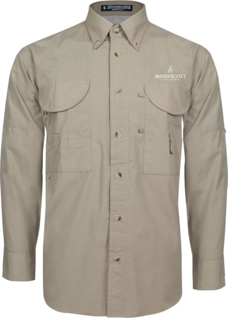 Agnes Scott Long Sleeve Performance Fishing Shirt Primary Mark - ONLINE ONLY