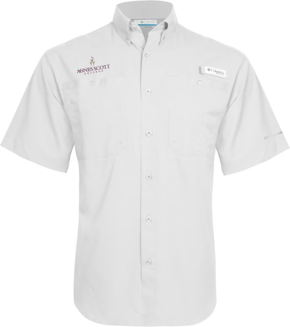 Agnes Scott Columbia Tamiami Performance Short Sleeve Shirt Primary Mark - ONLINE ONLY