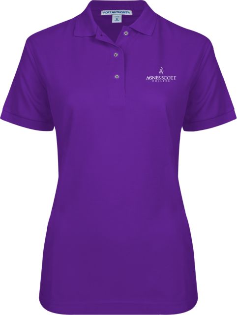 Agnes Scott Ladies Easycare Pique Polo Primary Mark - ONLINE ONLY