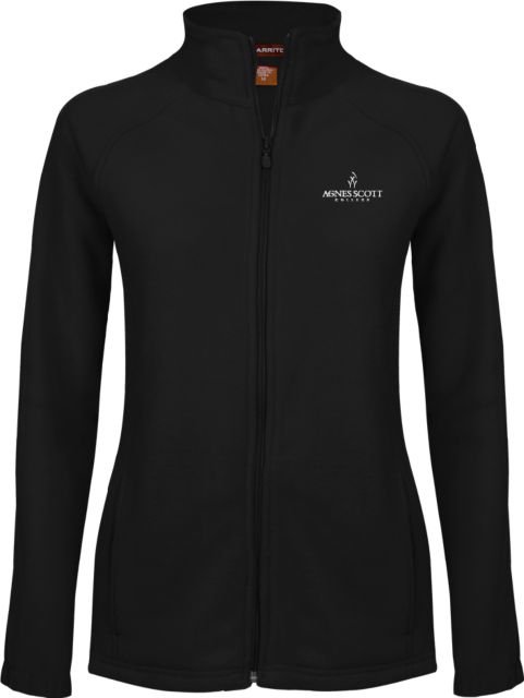 Agnes Scott Ladies Fleece Full Zip Jacket Primary Mark - ONLINE ONLY