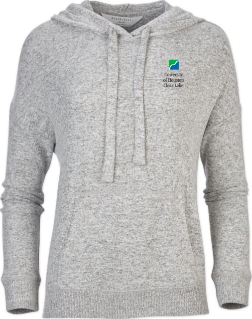 Houston Clear Lake Boxercraft Womens Heather Cuddle Soft Hoodie University of Houston-Clear Lake Stacked - ONLINE ONLY