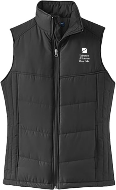 Houston Clear Lake Womens Puffer Vest University of Houston-Clear Lake Stacked - ONLINE ONLY