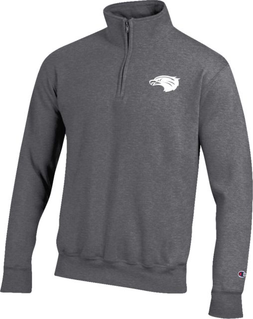 Houston Clear Lake Champion Granite Heather Fleece 1/4 Zip UHCL - Hawk Head - ONLINE ONLY