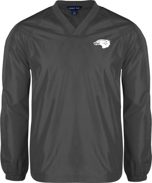 Houston Clear Lake V Neck Raglan Windshirt UHCL - Hawk Head - ONLINE ONLY
