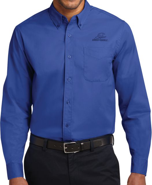 Embry Riddle Twill Button Down Long Sleeve Primary Mark - ONLINE ONLY