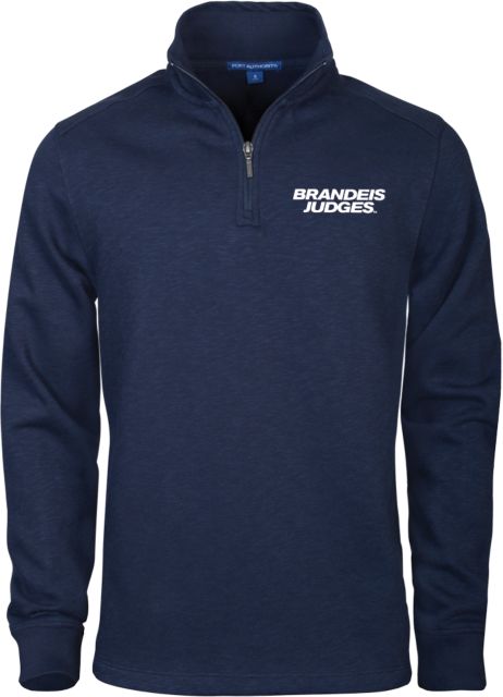 Brandeis Slub Fleece 1/4 Zip Pullover Brandeis Judges Wordmark - ONLINE ONLY
