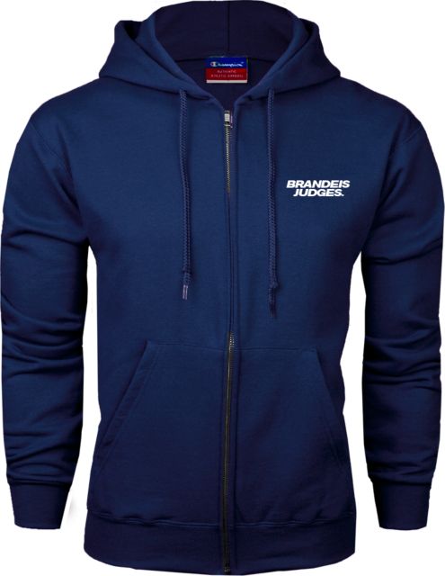 Brandeis Fleece Full Zip Hoodie Brandeis Judges Wordmark - ONLINE ONLY