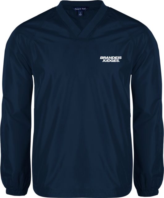 Brandeis V Neck Raglan Windshirt Brandeis Judges Wordmark - ONLINE ONLY