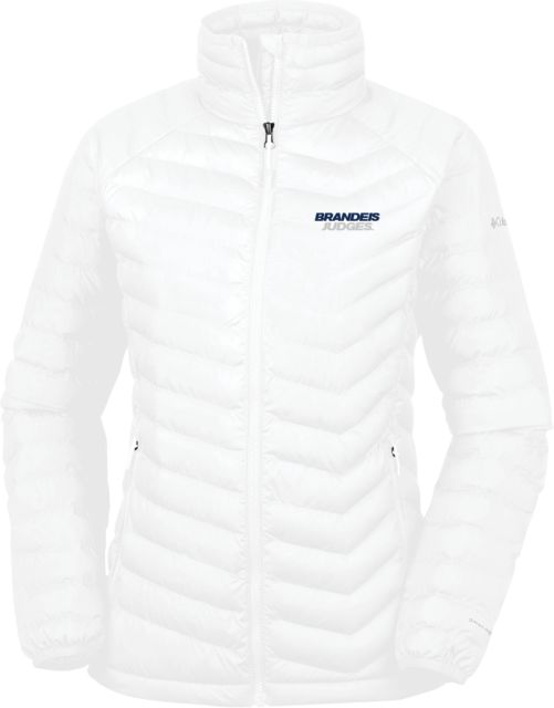 Brandeis Columbia Womens Powder Lite Jacket Brandeis Judges Wordmark - ONLINE ONLY