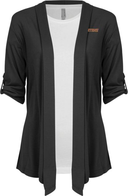 St Thomas Aquinas Ladies Drape Front Cardigan Spartans Word Mark - ONLINE ONLY