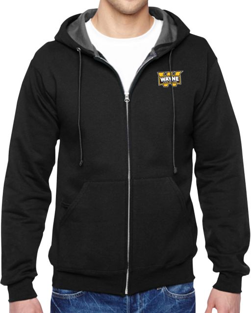 Wayne State Fleece Full Zip Hoodie Primary Mark - ONLINE ONLY