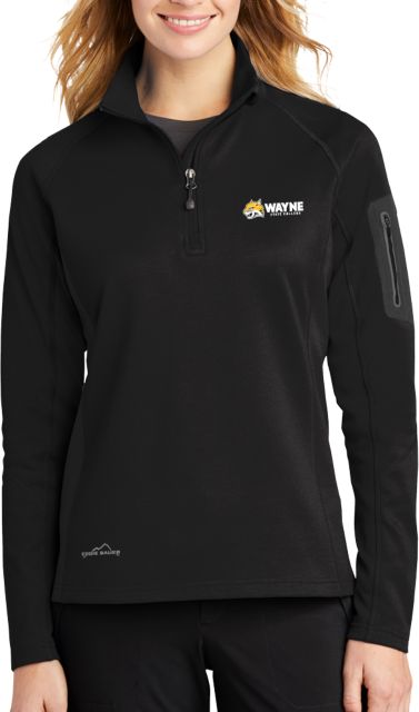 Wayne State Eddie Bauer Ladies 1/2 Zip Performance Fleece Wayne SC - ONLINE ONLY