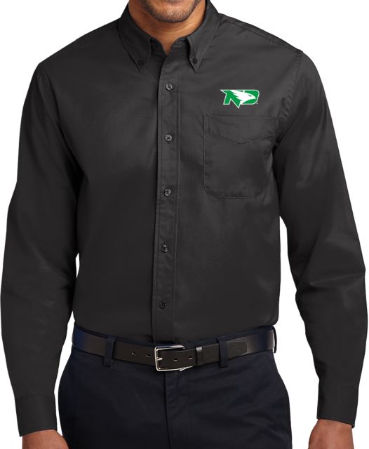 University of North Dakota Twill Button Down Long Sleeve Primary Athletic Mark - ONLINE ONLY
