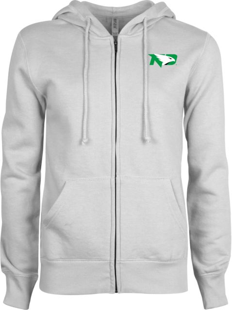 University of North Dakota ENZA Ladies Fleece Full Zip Hoodie Primary Athletic Mark - ONLINE ONLY