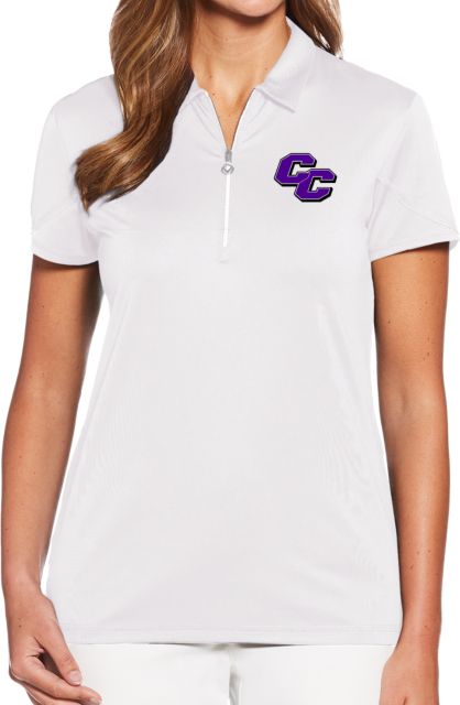 Curry College Callaway Womens Tulip Sleeve Zip Polo Curry College Primary Athletic Mark - ONLINE ONLY