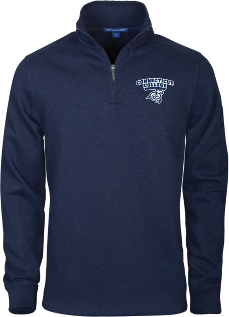 Connecticut College Slub Fleece 1/4 Zip Pullover Primary Mark - ONLINE ONLY