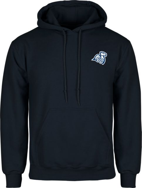 Connecticut College Fleece Hoodie Camel with CC - ONLINE ONLY