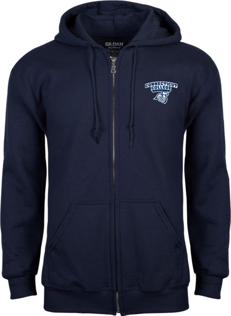 Connecticut College Fleece Full Zip Hoodie Primary Mark - ONLINE ONLY