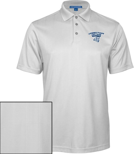 Connecticut College Performance Fine Jacquard Polo Primary Mark - ONLINE ONLY