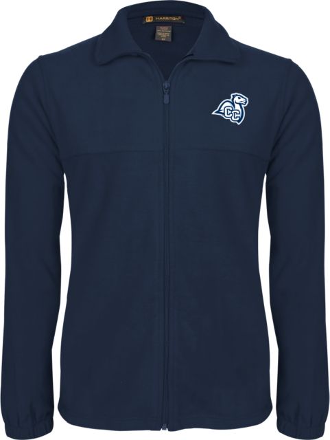 Connecticut College Fleece Full Zip  Jacket Camel with CC - ONLINE ONLY