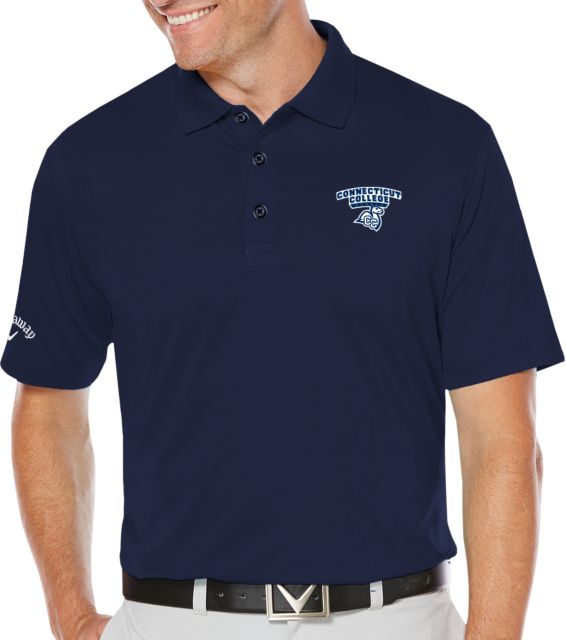 Connecticut College Callaway Opti Dri Chev Polo Primary Mark - ONLINE ONLY