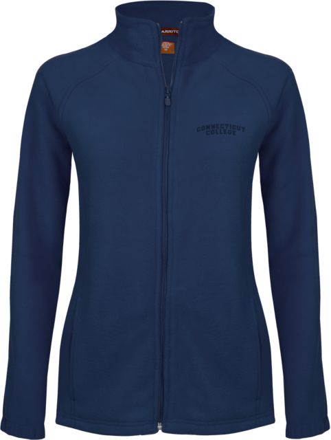 Connecticut College Womens Fleece Full Zip Jacket Arched Connecticut College - ONLINE ONLY
