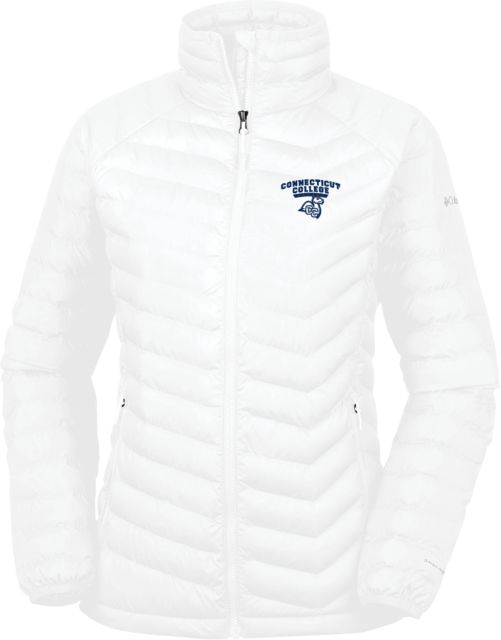 Connecticut College Columbia Womens Powder Lite Jacket Primary Mark - ONLINE ONLY