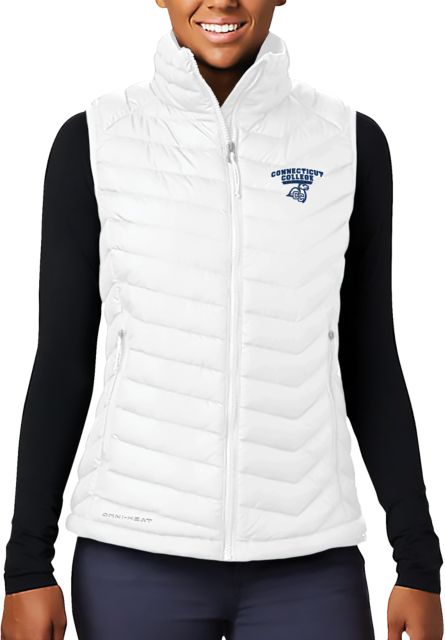 Connecticut College Columbia Womens Powder Lite Vest Primary Mark - ONLINE ONLY