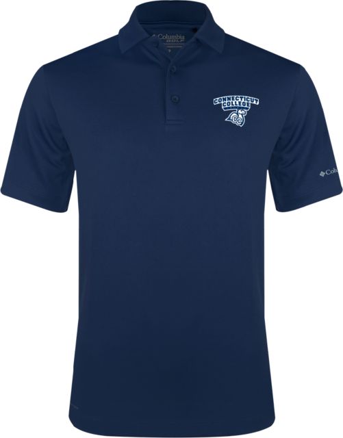 Connecticut College Columbia Omni Wick Drive Polo Primary Mark - ONLINE ONLY