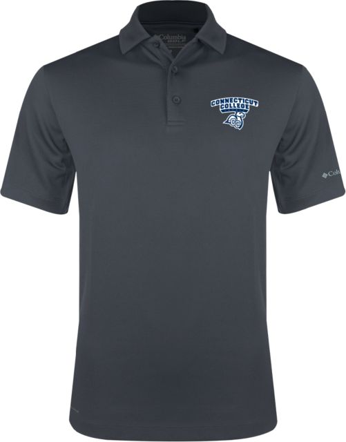 Connecticut College Columbia Omni Wick Drive Polo Primary Mark - ONLINE ONLY