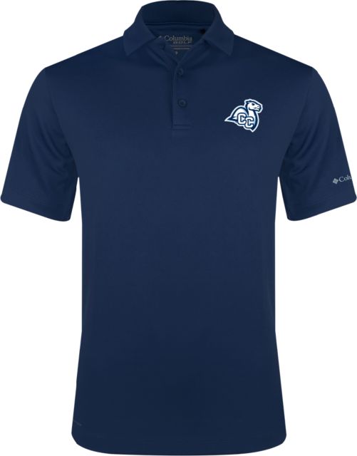 Connecticut College Columbia Omni Wick Drive Polo Camel with CC - ONLINE ONLY