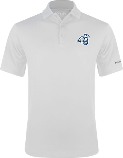 Connecticut College Columbia Omni Wick Drive Polo Camel with CC - ONLINE ONLY