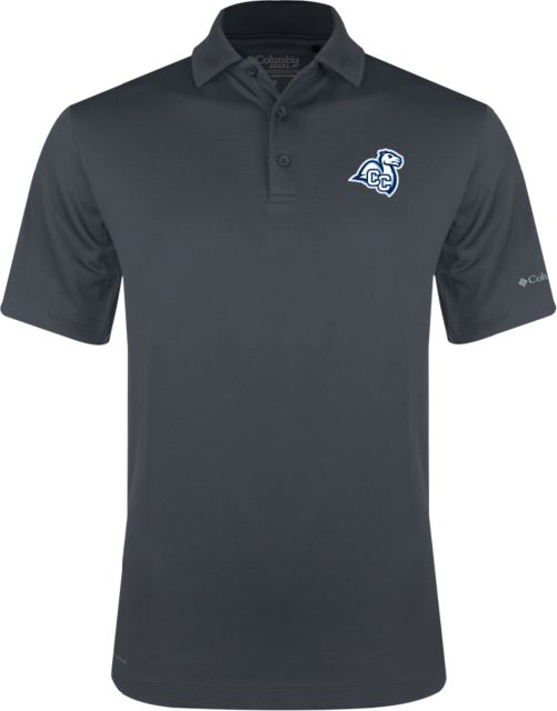 Connecticut College Columbia Omni Wick Drive Polo Camel with CC - ONLINE ONLY
